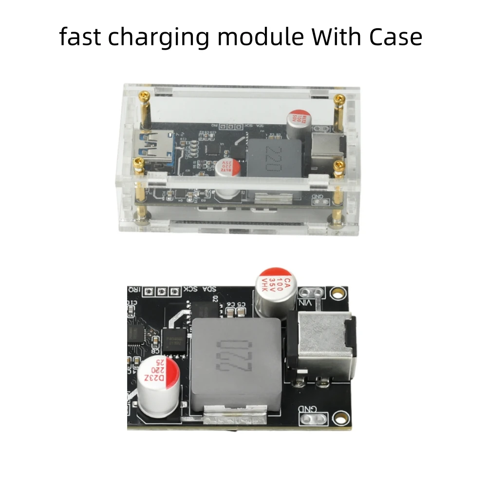 DC 6-30V 140W desktop intelligent fast charging module, high-power charger module supporting QC4.0/5.0 PD multi protocol USB