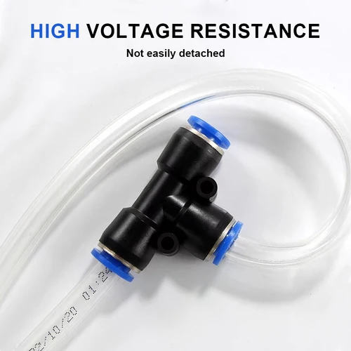 Imagen 2 del producto Conector de tubo de montaje neumático, accesorios rápidos de tubo de aire, manguera de empuje de agua de plástico, conectores PY de 4mm, 6mm, 8mm, 10mm, 12mmPV PE, PU
