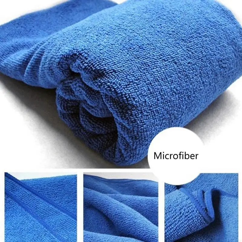 6XDF Microfiber Cleaning Cloth, Blue 20Pcs (12x12inch) High Performances ,Absorbent Towels for Car Washing Polishing