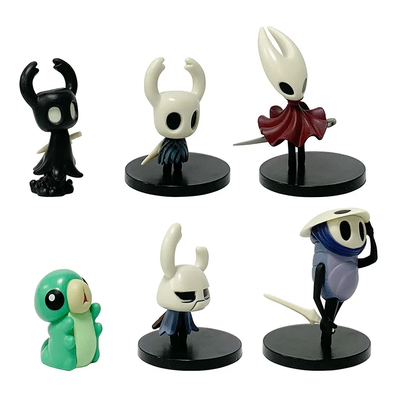 6pcs Hollow Knight:Silksong handmade doll.PVC material doll toys. Room decoration birthday gifts small gifts