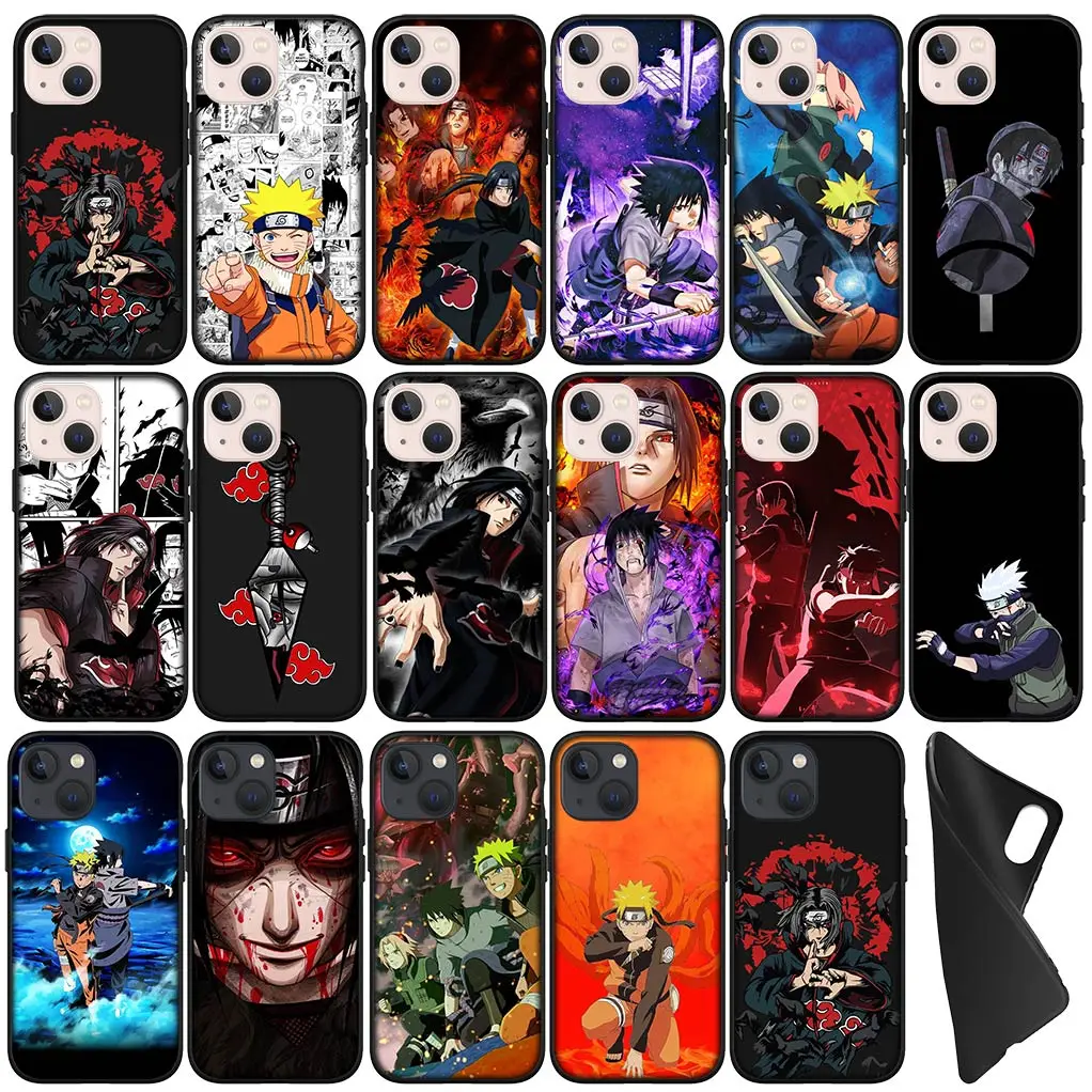 Sasukes Itachis Akatsukis Uchihas Soft Casing for Apple iPhone 11 16 Pro XS Max X XR 6 7 8 6S Plus + SE 2022 8+ Cover Phone Case