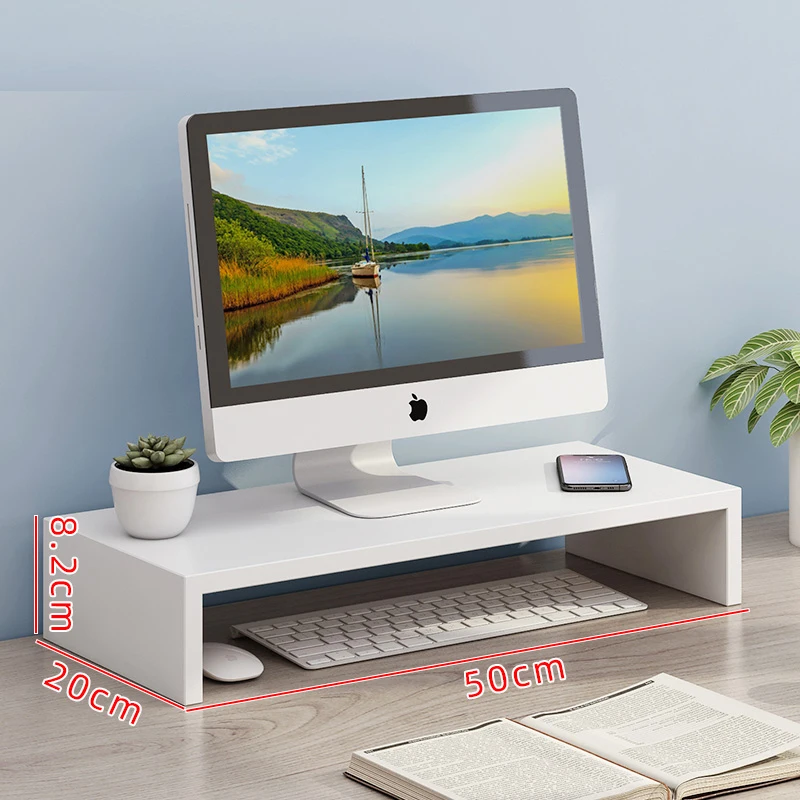 Madeira Ergonômico Desktop Storage Rack, Display Aumentar Rack, DIY, Escritório, Fácil Instalação, Laptop Stand