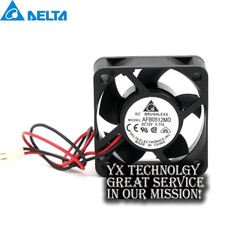

AFB0512MD 5020 50*50*20mm 50mm 12V 0.11A dual ball bearing cooling fan for Delta
