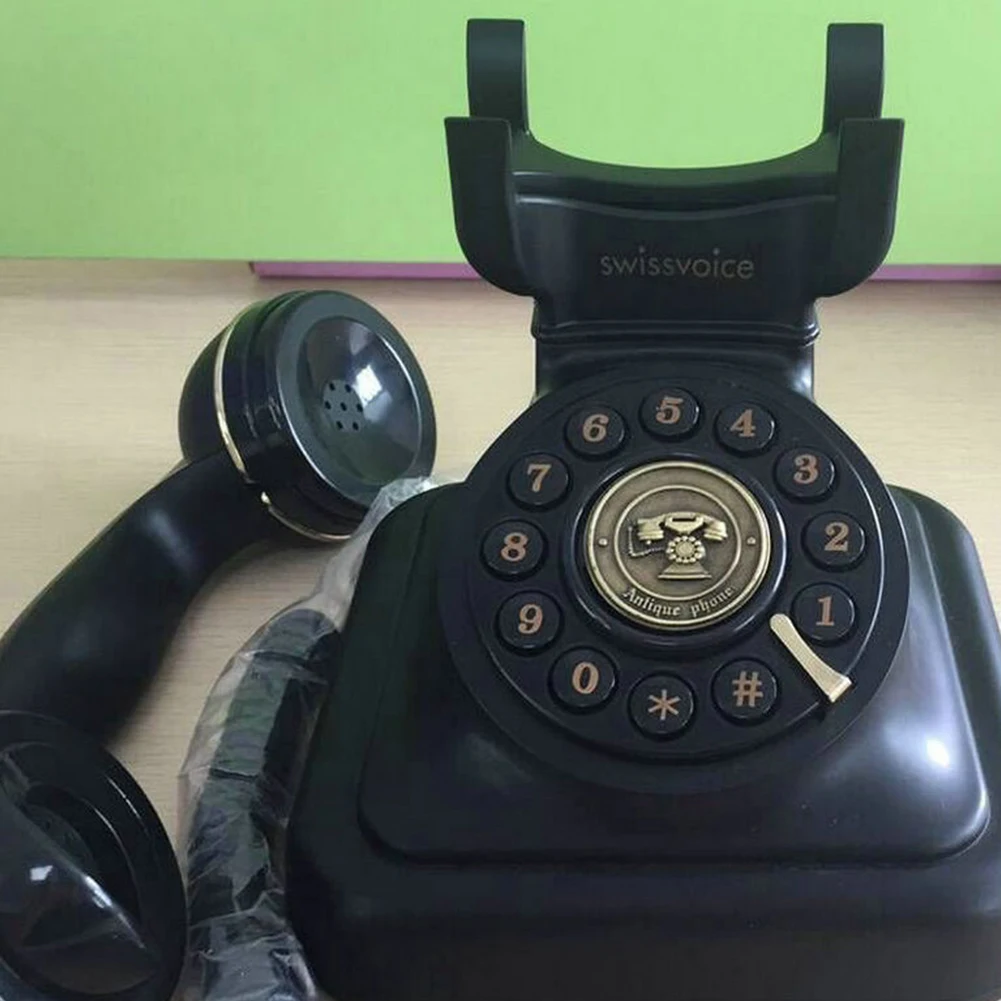 Retro Landline Telephone with Ringer Control Redial Old Fashioned Landline Phones Classic Corded Desk Phone for Home Office