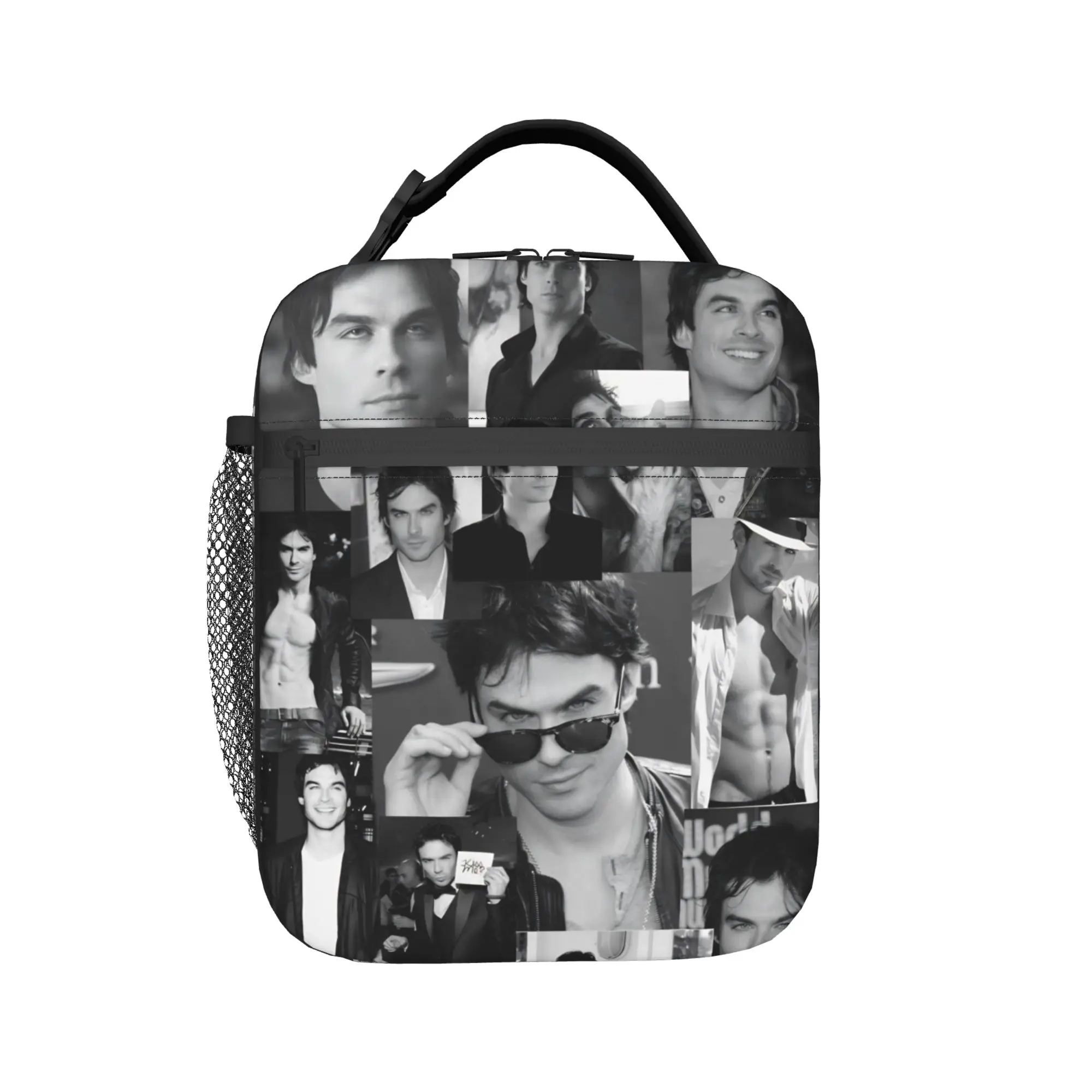 The Vampire Diaries Resuable Movie Lunch Bag Picnic Portable Zipper Thermal Tote Handbags For Child  Waterproof Print Cooler Bag