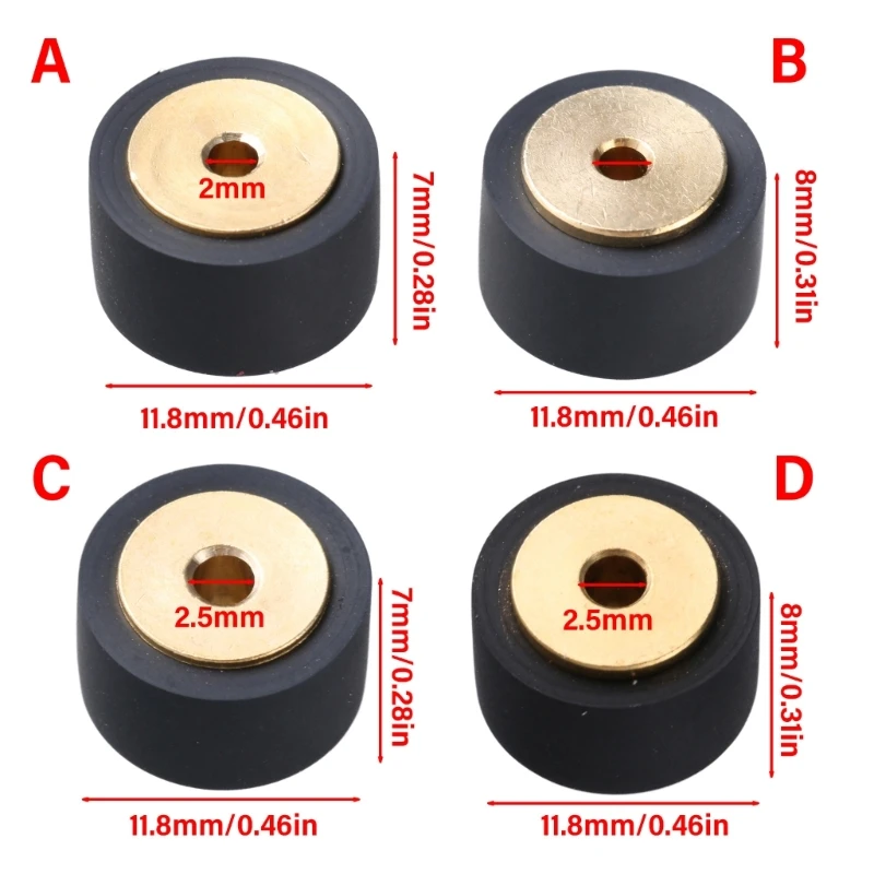 مشغل الشريط حزام بكرة عجلة المطاط قرصة الأسطوانة 11.8x7x6.5/11.8x8x6.5 للمسجلات يضمن صوت مستقر والمتانة
