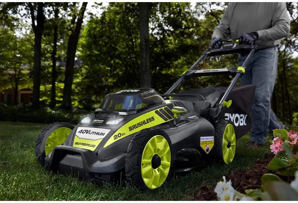 

-Volt Brushless Lithium-Ion Cordless Battery Self Propelled Lawn Mower with 5.0 Ah Battery and Charger Incl