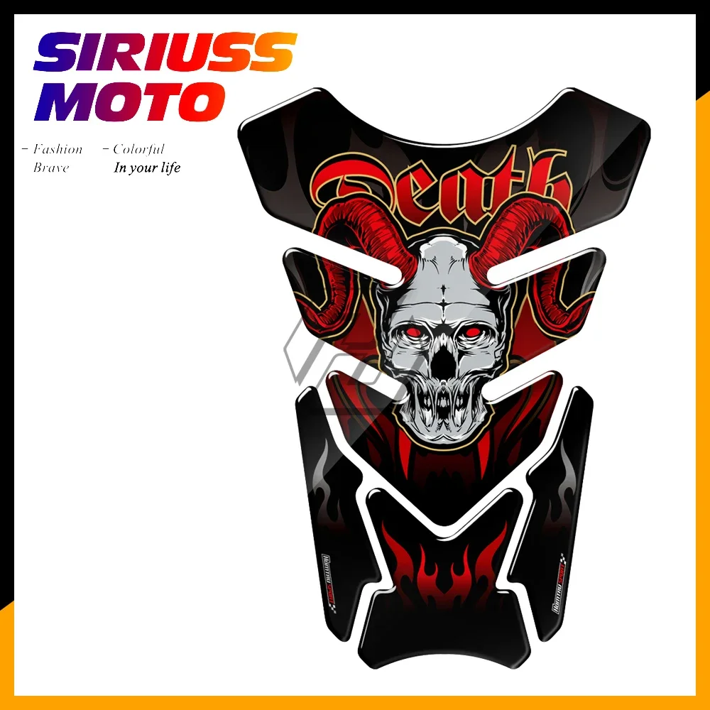 3D Tank Pad Gel Protector Sticker Motorcycle Death Cool Tankpad Case for Universal Moto Motorbike NINJA CBR Tank