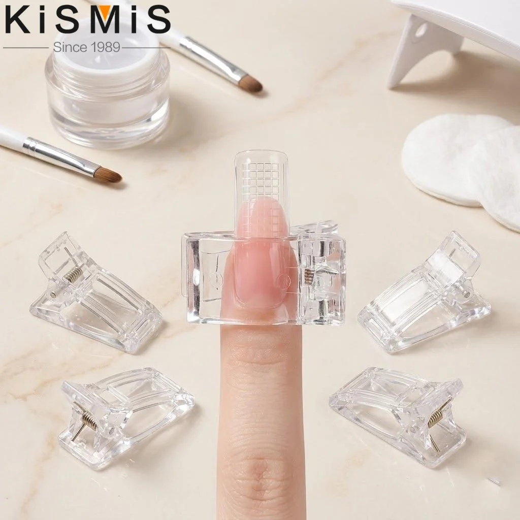 

High Quality 5Pcs Quick Building Nail Mold Tips Clip Set Poly Gel Nail Dual Forms Finger Extension Acrylic UV Builder Manicure Tools Kit for Professional Salon DIY Nail Art Design Home Use Accessories
