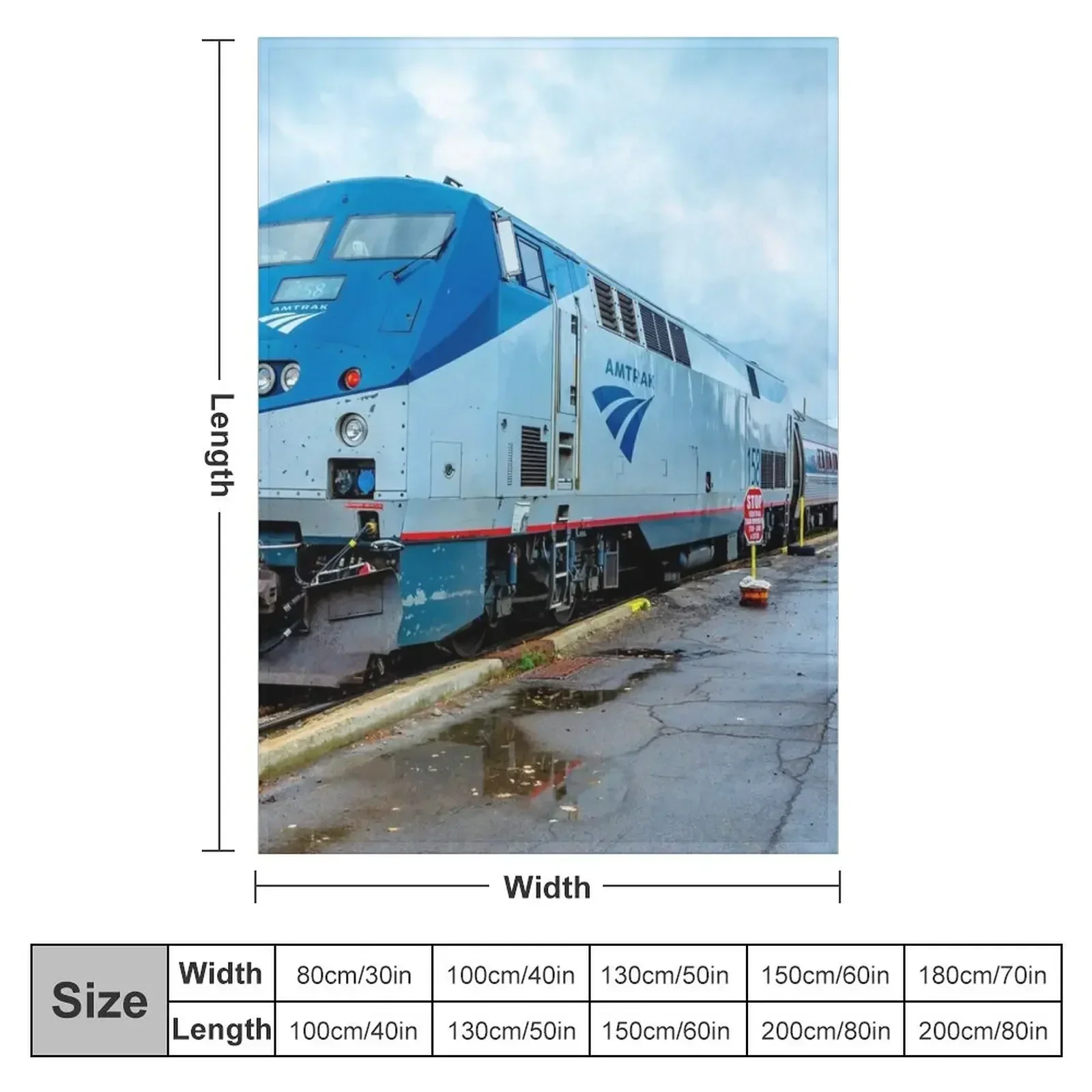 Amtrat Locomotive Throw Blanket couch cozy soft plush fuzzy picnic outdoor blanket