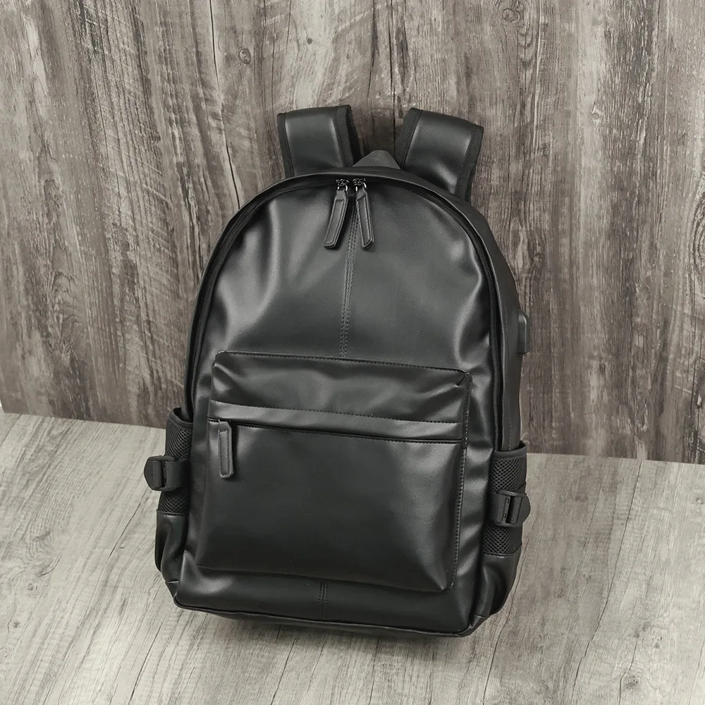 Modischer Rucksack für Herren, Große Kapazität, Reisetasche, Luxuriöser Weicher Lederrucksack für Männer, Lässiger Einfacher Tagesrucksack, Solider Schulrucksack – Detail 10