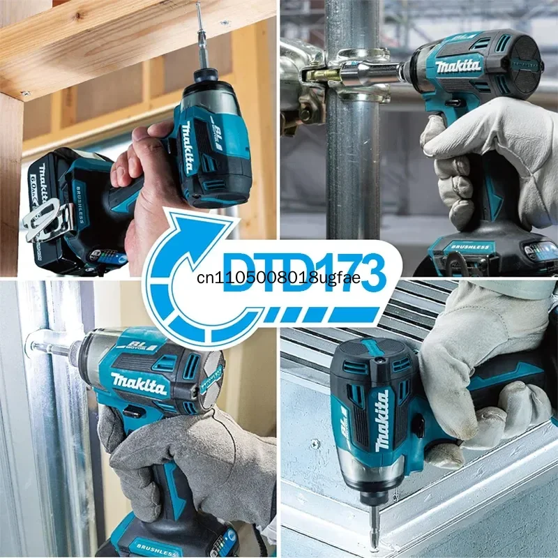 Avvitatore a percussione a batteria Makita DTD173 3600 giri/min 180N. m Cacciavite a percussione ad alta velocità Foratura del legno multifunzione