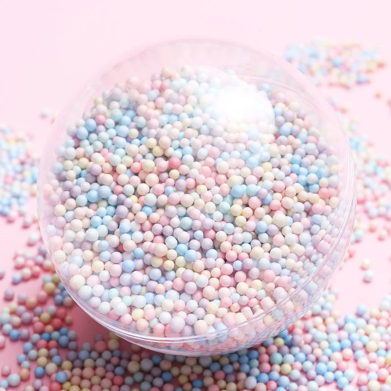 25g 50g Candy Color Styrofoam Balls 4-6 mm Small Round Foam Beads Filler Materials fit Jewelry Gift Box Packaging Display Show