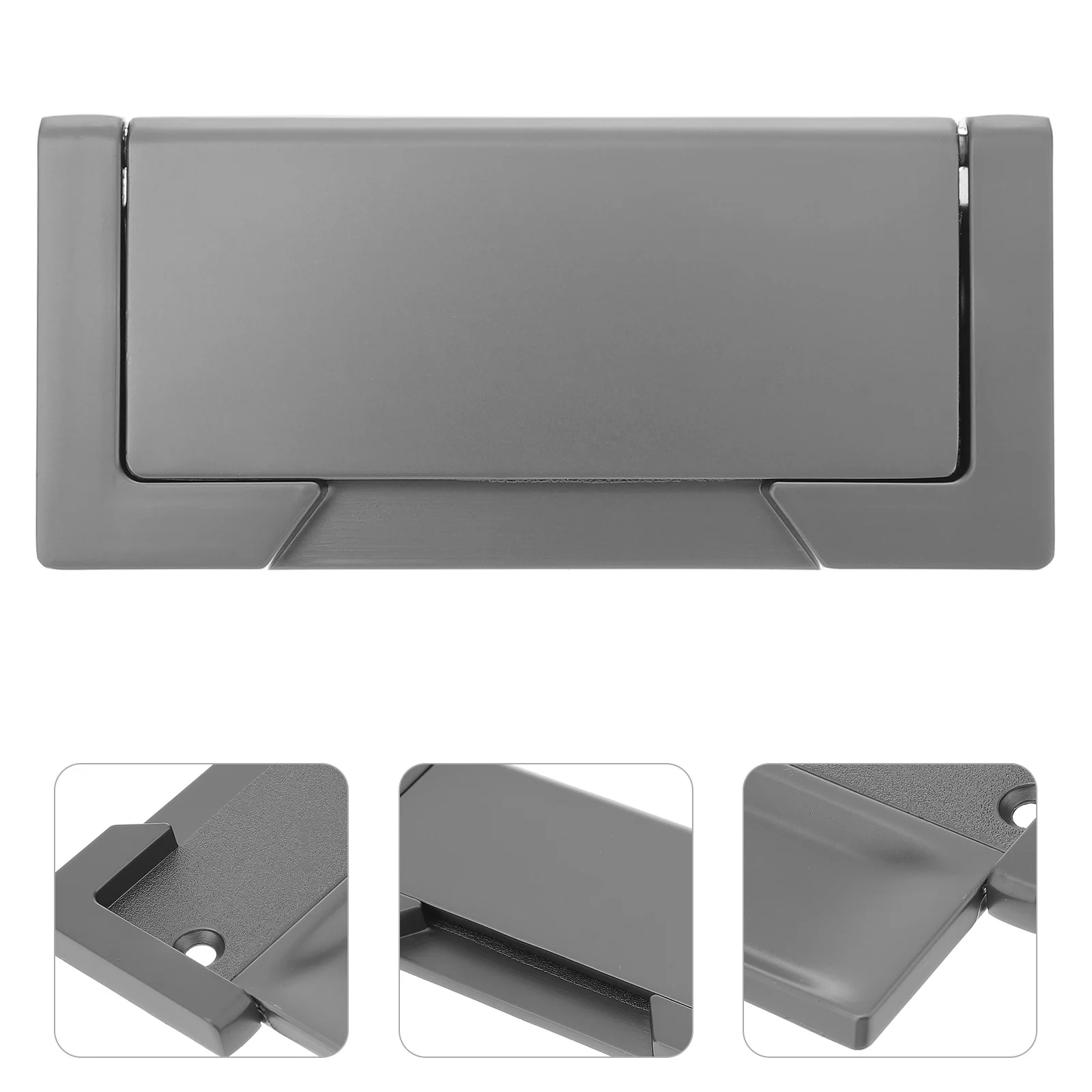 

Flat Handle Drawer Pulls Zinc Alloy Vintage Concealed Cupboard Sliding Door Furniture Kitchen Cabinet Hardware