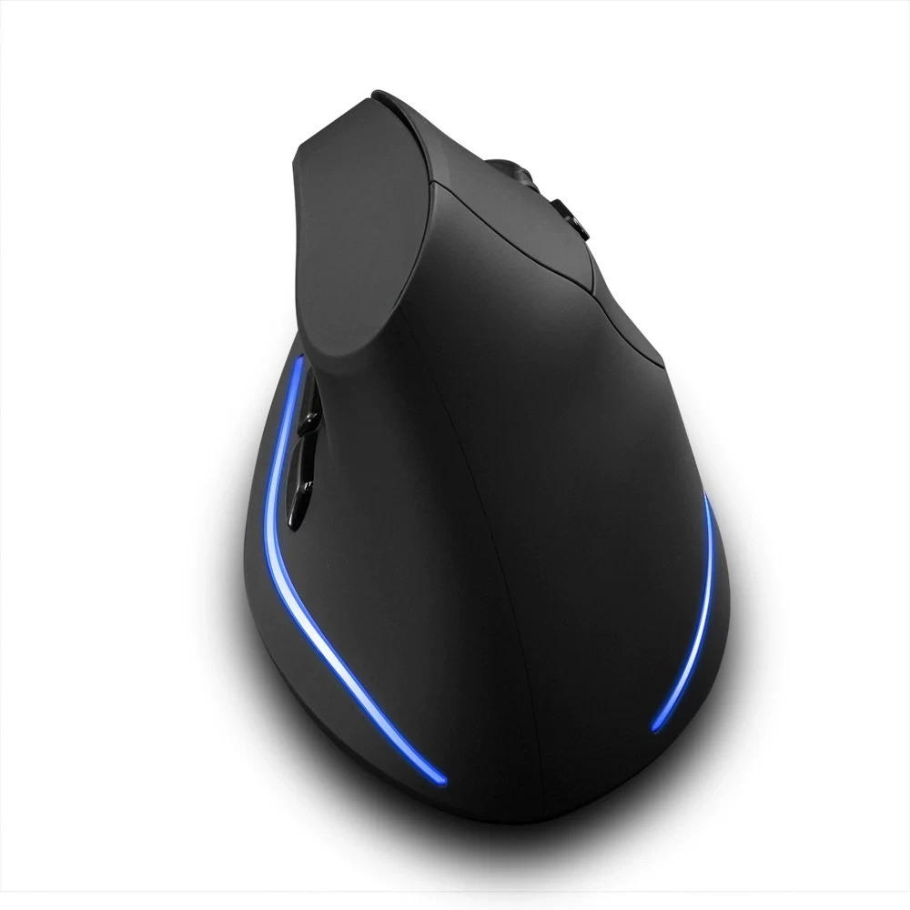 Rechargeable Vertical Mouse for Gripper F35 Wireless 2.4G Ergonomic Vertical Grip USB Designer Black