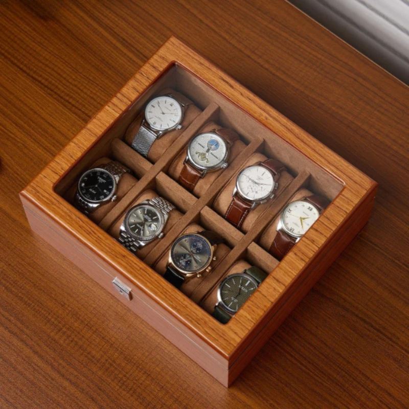 Wooden Watch Box Luxury Storage Men's Watches Boxes Organizers Mechanical Watch Display Case Portable Watches Gift Accessories