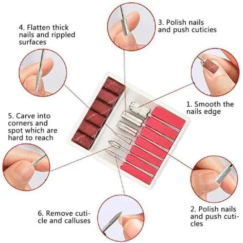 GOMECY-Ensemble de polisseuse à ongles électrique en acier inoxydable, outils portables et pratiques, 2024