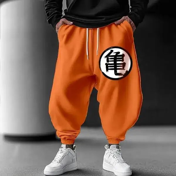 Goku Print Harem Pants Cotton Anime Trousers Unisex Extra Large Size Wide Leg Joggers Loose Fit Casual Fashion Style