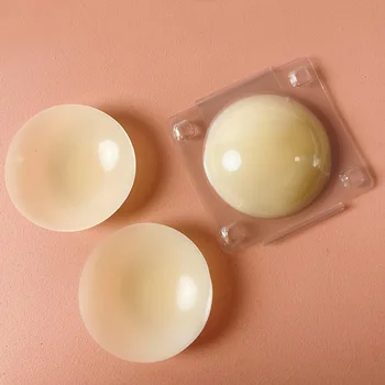 보이지 않는 얇은 비접착 실리콘 가슴 패치, 젖꼭지 패치 커버, 꽃잎 스티커, 심리스 실리콘 브라, 1 쌍