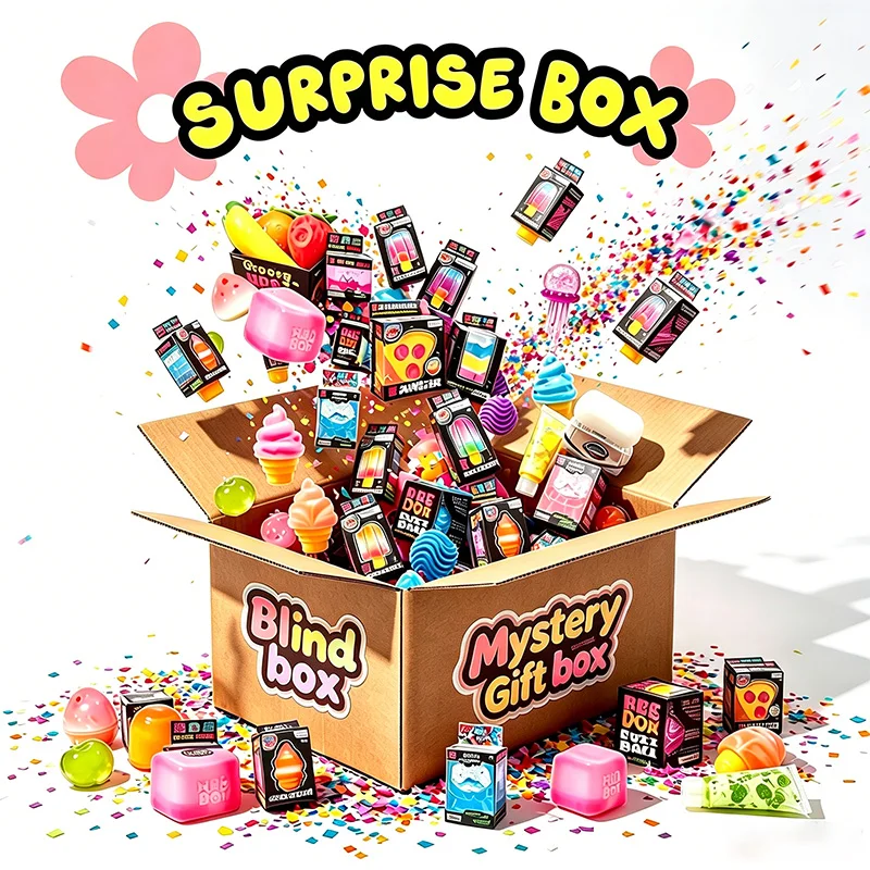Plus de 50 figurines NeeDoh Schylling en boîte mystère, jouets anti-stress originaux, figurines squishy assorties en boîte mystère, cadeaux anti-stress pour TDAH