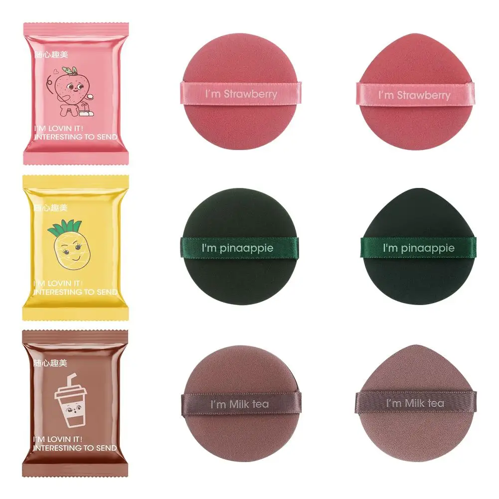 1szt Kolor Losowy Air Cushion Powder Puff Strawberry Makeup Butter Tool Wet Non-latex Round Sponge Beauty Puff Powder Pie D Y2w4