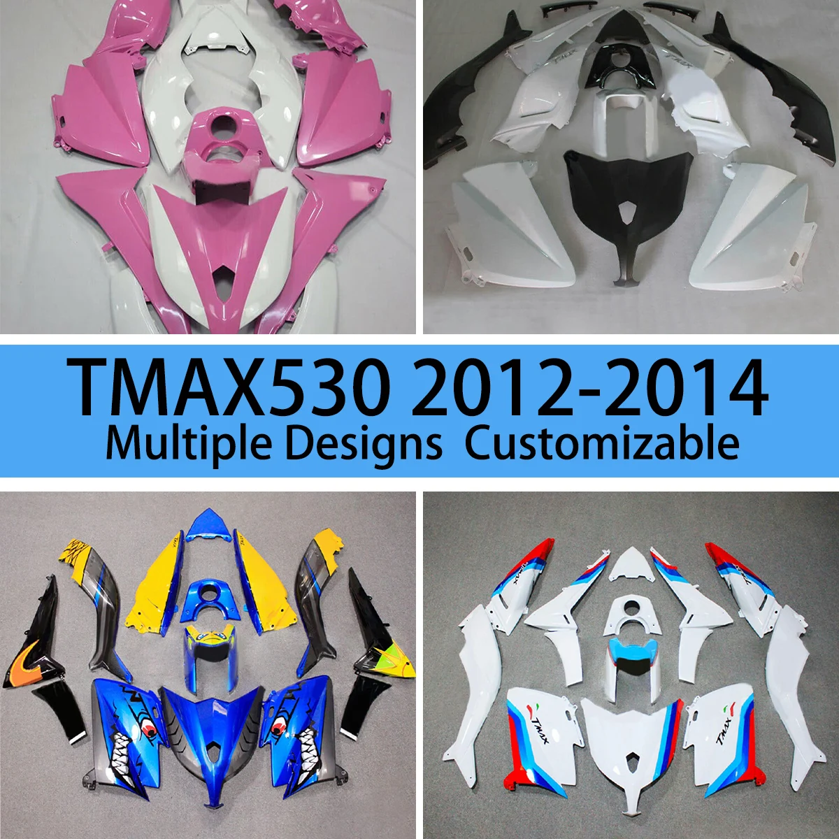 

For YAMAHA T-MAX530 2012 2013 2014 Fairing Kit TMAX530 TMAX 530 12 13 14 Motorcycle Customizable Cool Fairings
