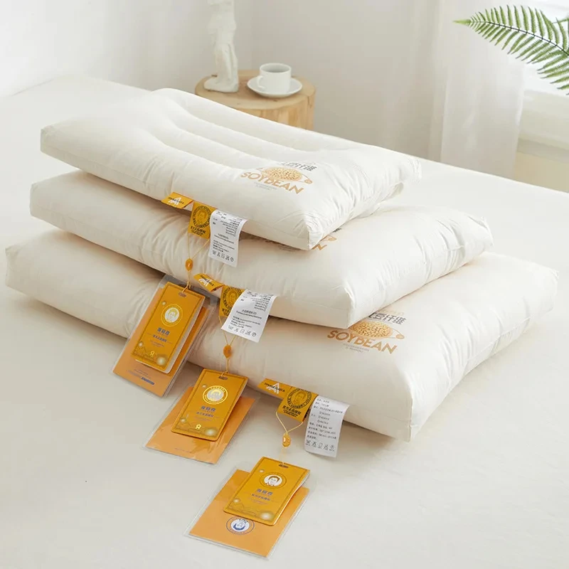 Soybean Fiber Filling Pillow Class A Cotton Soybean Children's Pillow Parent-child Antibacterial and Anti-mite Low Pillows