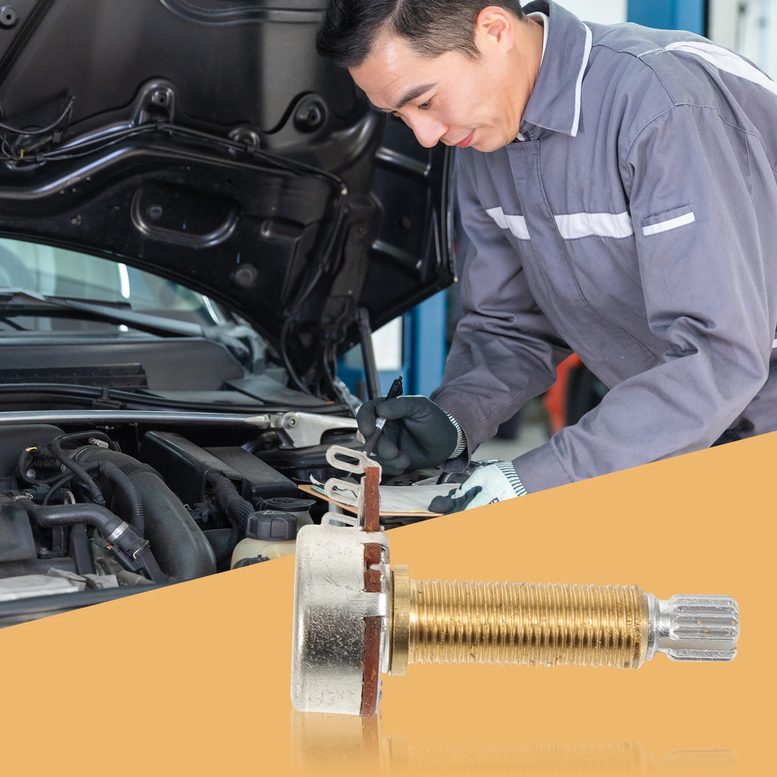 

Banjo Long Shaft Potentiometer Audio Potentiometer for Banjo Volume Control Replacement Sound Adjustment Guitar Amp Key Holder