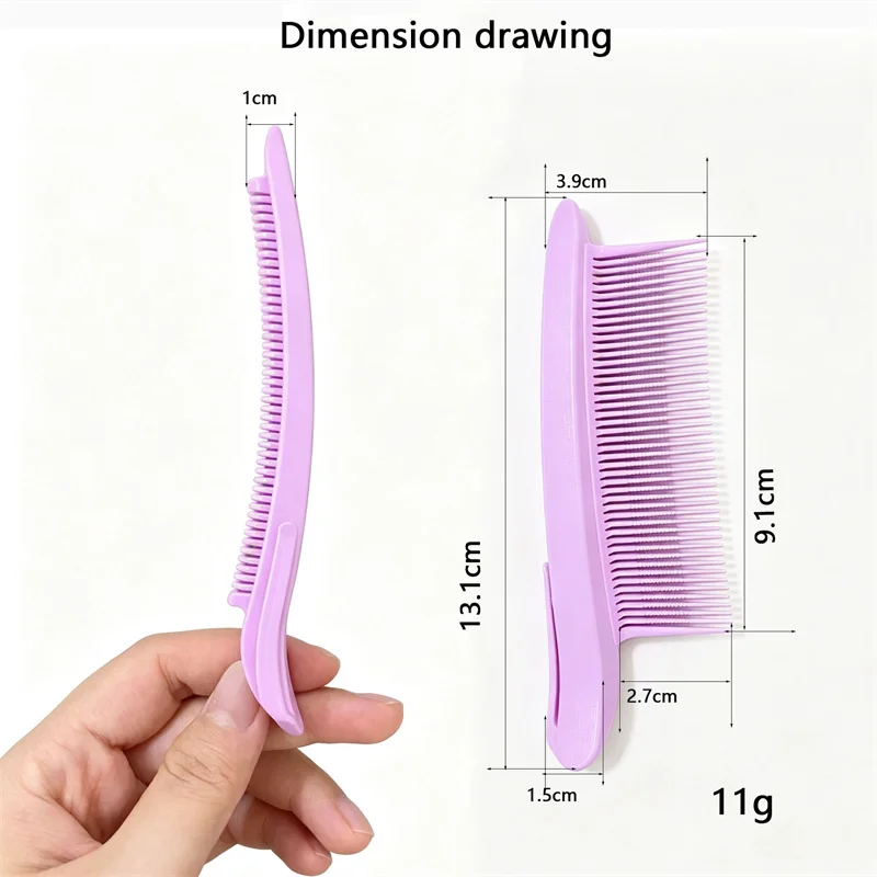 Hair Section Comb With Built-in Clip Anti-slip Spiral Teeth Barber Hair Cutting Position Comb Hairdressing Perm Dye Accessories