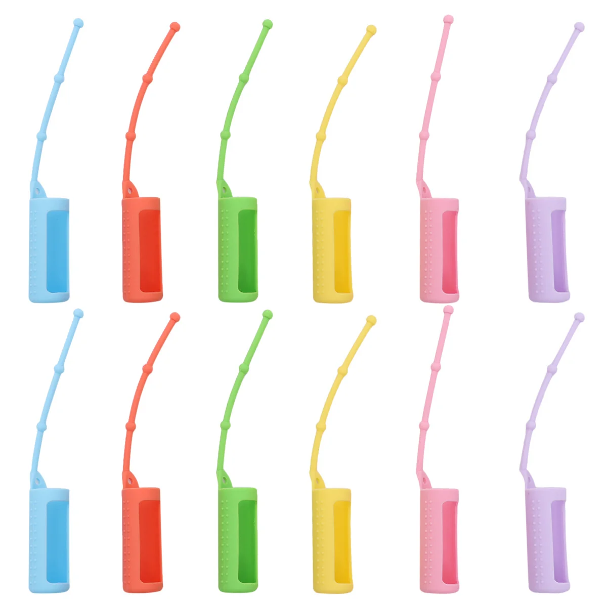 

12Pcs Useful Bottle Protective Cover Silicone Sleeve for Roller Bottles High Quality Lightweight Easy Carry for Travel Daily