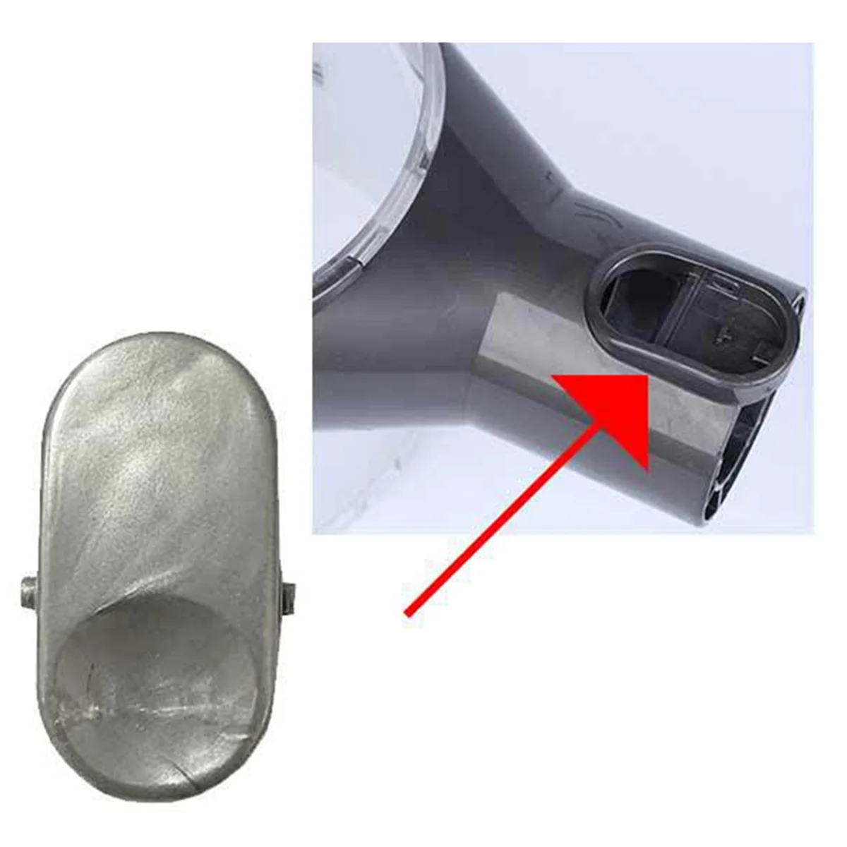 SEMOIC Suitable for V6/DC Model Dust Collecting Bucket Button Metal Rod Extension Rod Silver Button Accessories