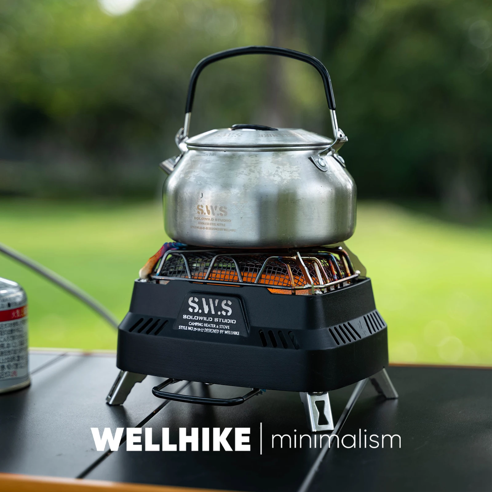 WELLHIKE السماء المرصعة بالنجوم متعددة الوظائف سخان غلاية مياه خارجية وموقد تخمير الشاي المحمولة موقد التخييم الصغير المستقر #2