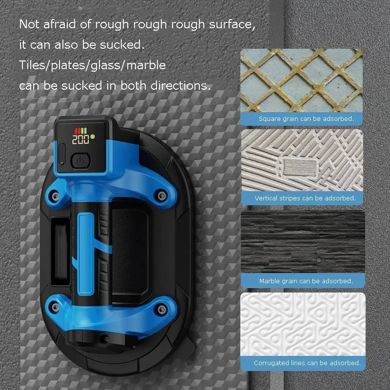 500KG Heavy Duty for Rough Surfaces, Tiles, Glass, Slabs (10 inch) Electric Vacuum Lifter Suction Cup