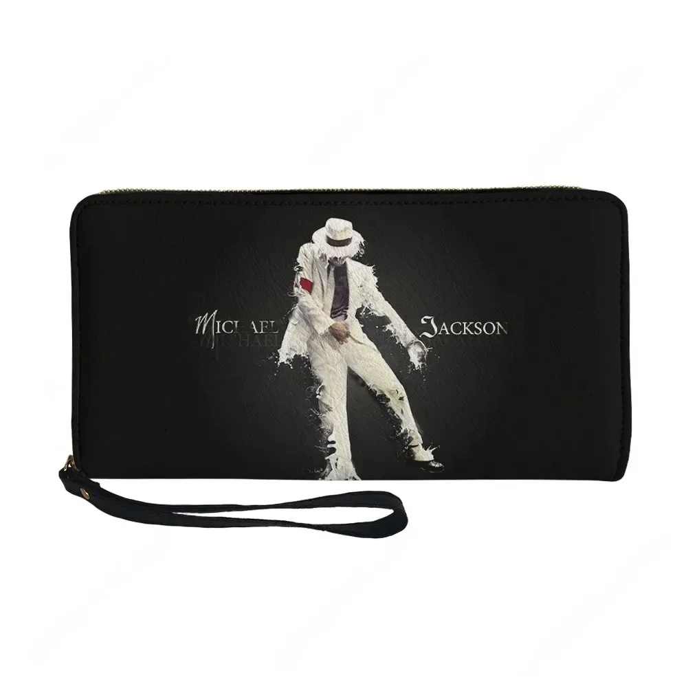 

Кошелек-портмоне Michael Jackson Custom Wallet Purse Dance Moonwalk, мужской и женский, на молнии, длинный, с двойным принтом, портативный, подарочная сумка-кошелек