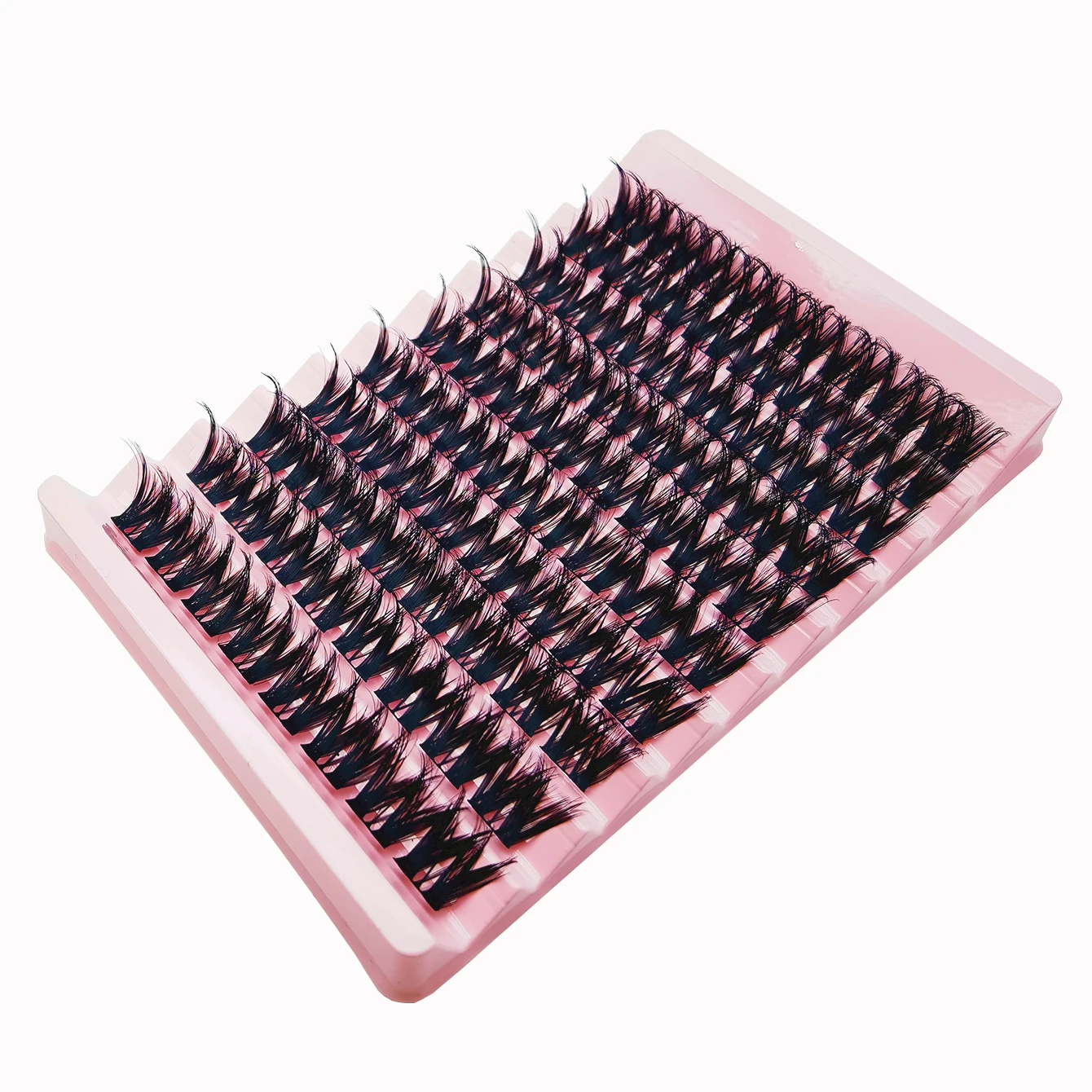 80 Clusters aus gemischtem Cluster-Wimpern, segmentierte Verlängerung, dicke D-Curl, 15 mm natürlicher Stil, schaffen ein auffälliges Aussehen