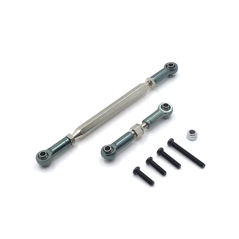 Metal Adjustable Steering Linkage Servo Linkage Pull Rod For FJ-45 1/12 MN D90 D99 MN-90 WPL C14 C24 B14 B24 RC Car Accessories