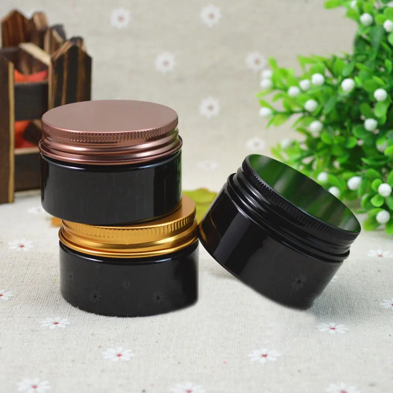 

30grams brown PET Jar pot white clear black lid cream mask gel essence gel mlisturizer emulsion wax skin care cosmetic packing