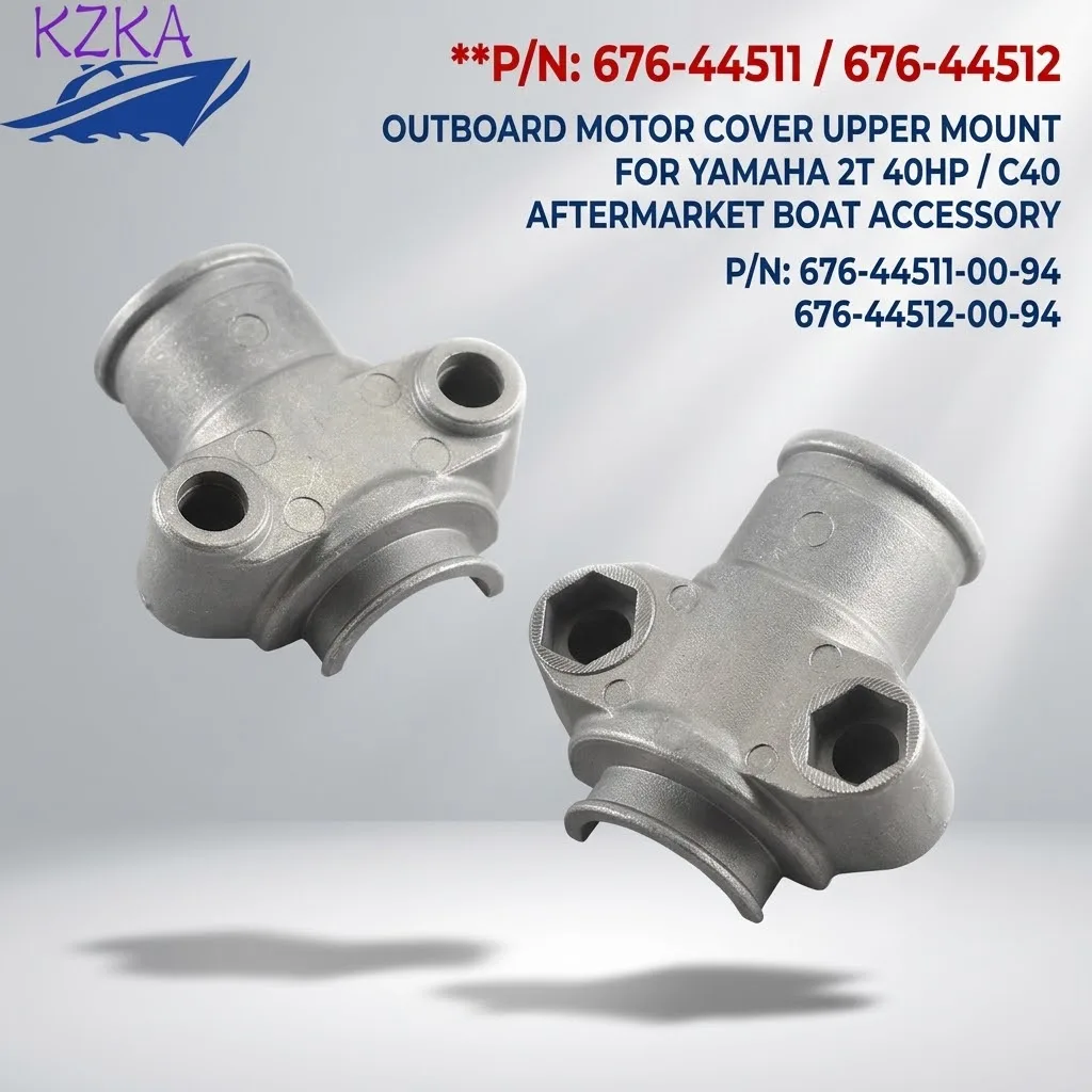 Outboard Motor Cover Upper Mount 676-44511 676-44512 for Yamaha 2T 40HP C40 676-44511-00-94 676-44512-00-94 Aftermarket Boat