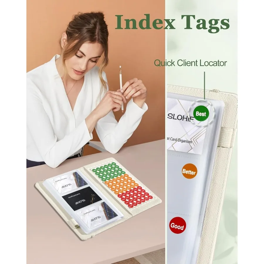 بطاقة الأعمال حامل كتب المنظم البيج زهرة الأزهار طباعة الكتب الجلدية الموثق يحمل 240 بطاقة بطاقة الهدايا الائتمان مع Stic #4