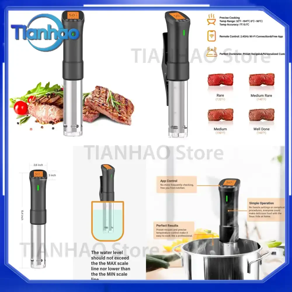 New Sous Vide Slow Cooker and Electronic Multifunctional Cooker ISV-200W for Precise Cooking
