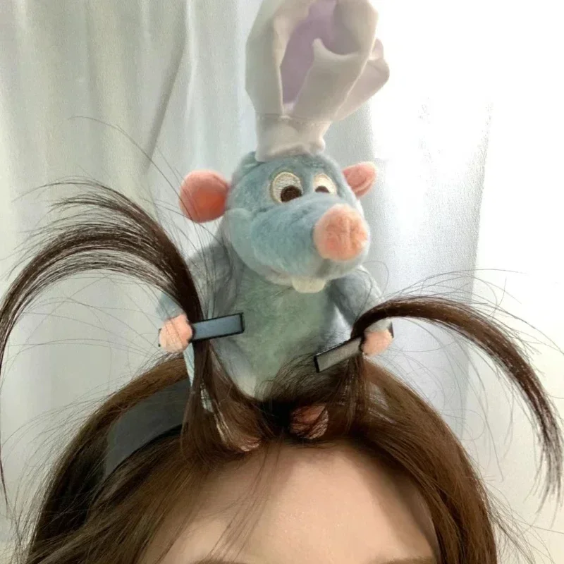 Ratatouille Hairband Cute Headband Kawaii Plush Hair Accessory Color Doll Wide-Brimmed Hairpin Creativity Headdress Gift