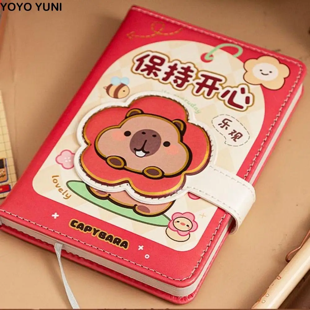 Cartoon Capybara Notebook Handbook 80pages Memo Reminder Paper Multiduty Blank Inside Page Tearable Palm Note Paper