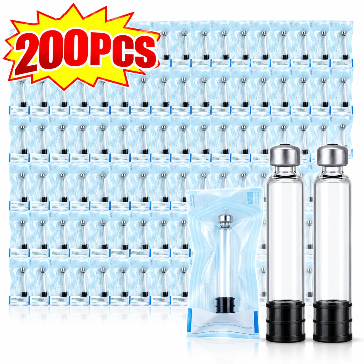20/50/100/200Pcs Disposable Sterile 3ml Insulin Cartridges Individually Sealed Independent Packaging Replacement Cassette Bottle