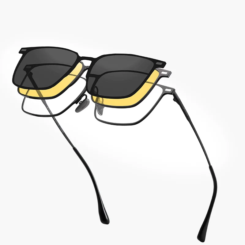 

New magnetic polarized sunglasses can be matched with myopia plain glasses for night driving metal night vision glasses