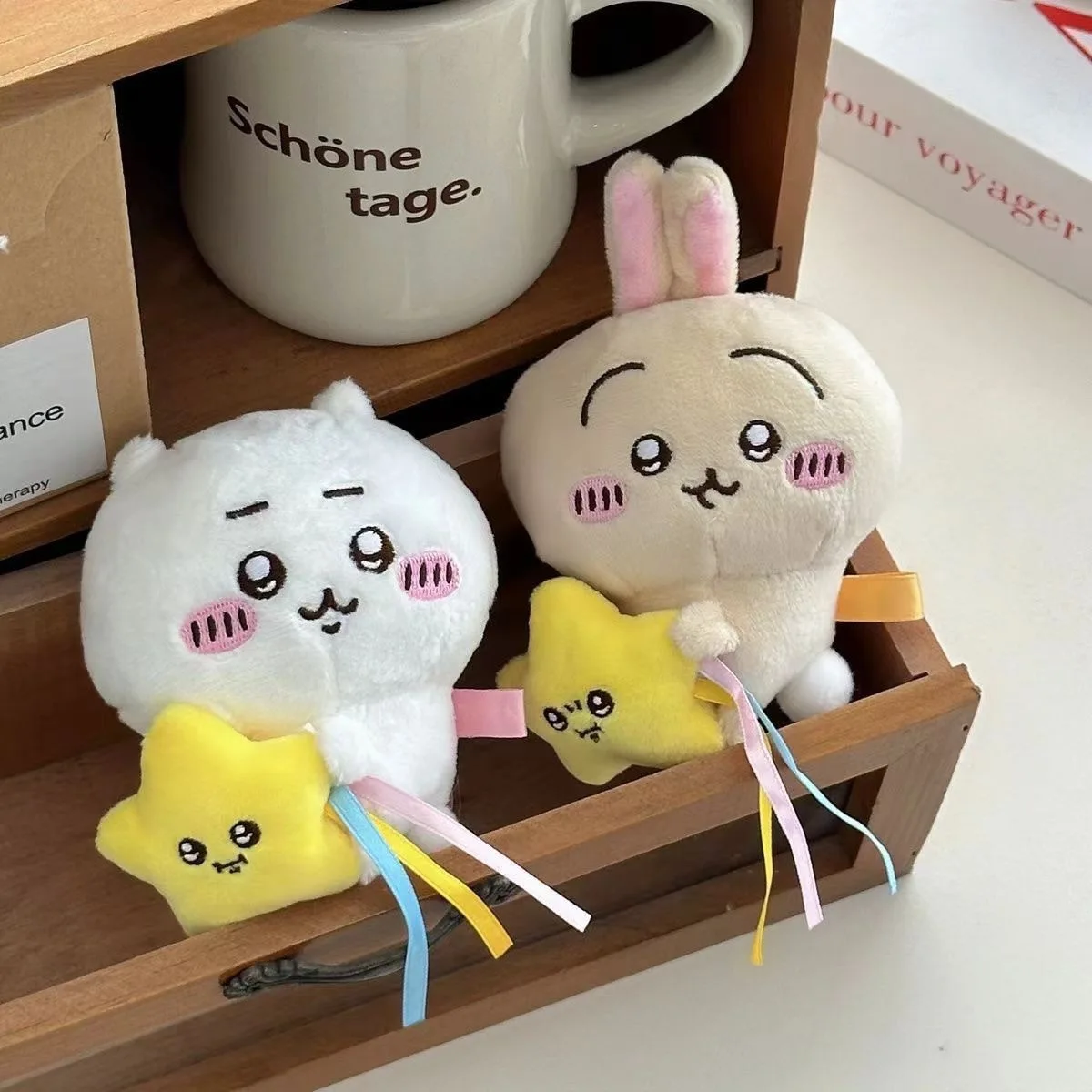 Anime Chiikawassss Usagi Hachiware Keychain Keyring Plush Cartoon Keychains for Bag Backpack Charm Decoration Party Favors Gifts view 3