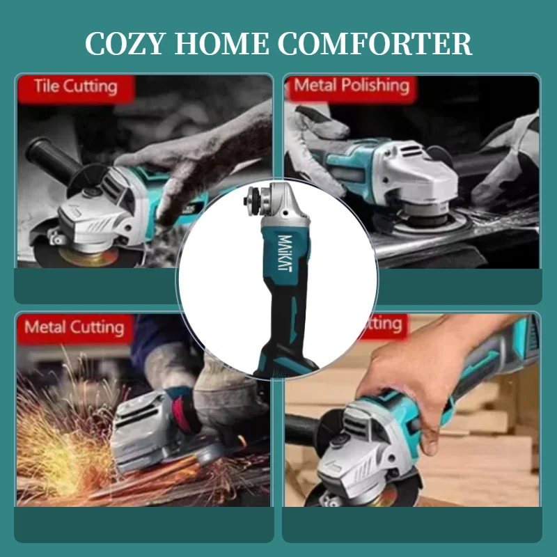 New For Makita DGA404 Brushless Lithium Electric Angle Grinder Rechargeable Cutting Machine High Power Machine Power Tool  18V