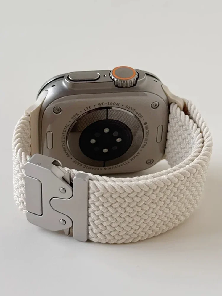 Geflochtenes Band für Apple Watch-Armbänder 40 mm 44 mm 46 mm 42 mm 49 mm 45 mm 41 mm 38 mm Armband IWatch Serie 10 SE 9 8 7 6 Ultra 2 Bänder