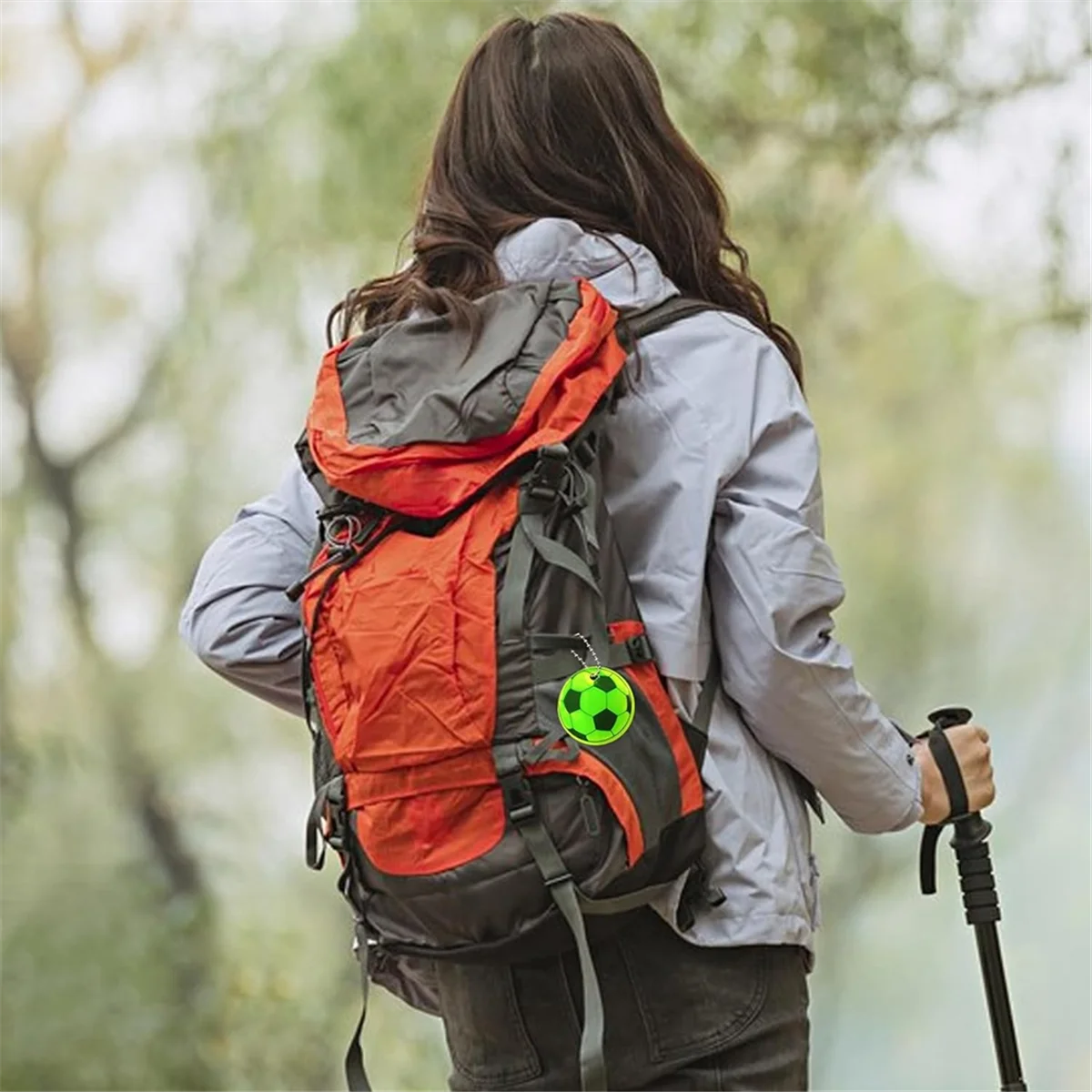 12PCS Reflector Pendant Soccer Keychain,Safety Football Reflector ,Reflective Keyring for Cycling Walking Running HOT