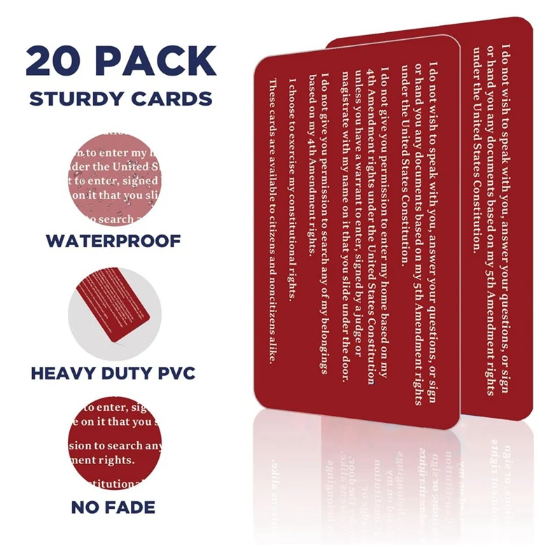 

Immigration Red Card - English Spanish Rights Reminder 50PCS HOT SALE
