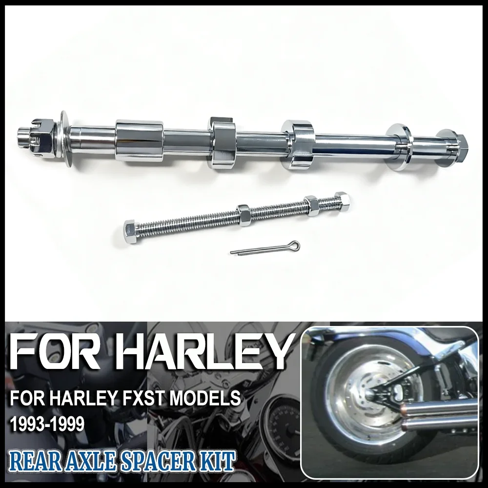 

3/4" 13" Motorcycles Rear Axle Spacer Kit Belt Drive Wheel Axle CNC Aluminum For Harley Softail Springer FXST 1993-1999